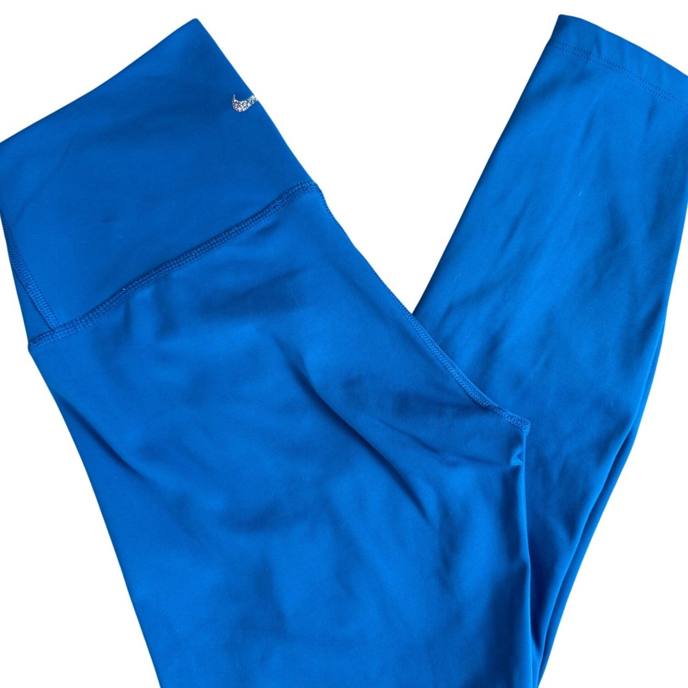 Nike‎ Dri Fit Yoga Leggings Blue Athletic Workout Performance Women's M